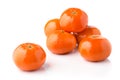 Clementines on white
