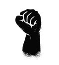 Clenched fist. Hand gesture symbol vector illustration Royalty Free Stock Photo