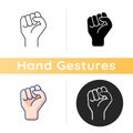 Clenched fist icon Royalty Free Stock Photo