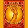 Clenched Fist Propaganda Poster Illustration Royalty Free Stock Photo