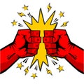 Clenched strong fist fight Royalty Free Stock Photo