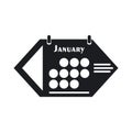 Clendar January Template Icon Royalty Free Stock Photo
