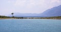 Cleopatra beach on the island of Sedir, Turkey. Aegean sea bay, paradise island