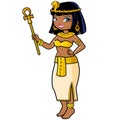 Cleopatra of ancient Egypt. Vector illustration