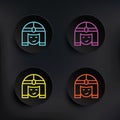 Cleopatra dark badge color set icon. Simple thin line, outline vector of mythology icons for ui and ux, website or mobile Royalty Free Stock Photo