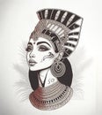 Cleopatra face , Egyptian pharaoh queen , ancient Royalty Free Stock Photo