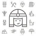 Cleopatra icon. Mythology icons universal set for web and mobile