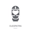 Cleopatra icon. Trendy Cleopatra logo concept on white background from Desert collection