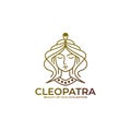 Cleopatra icon vintage, Icon logo of Cleopatra with line art