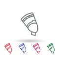 Cleopatra multi color icon. Simple thin line, outline of mythology icons for ui and ux, website or mobile application