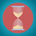 Hourglass with sand inside, time concept Royalty Free Stock Photo