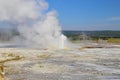 Clepsydra Geyser located in the Fountain Paint Pot area of Yellowstone, national park, Wyoming, Royalty Free Stock Photo