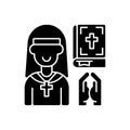 Clergy black glyph icon