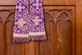 Clergy damask stole for priests and deacons, surplice maniple