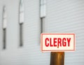 Clergy Parking Sign