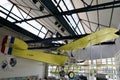 Michelin l`aventure old plane in the entrance hall of the museum aside factor