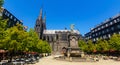 Clermont-Ferrand Cathedral (French: Cathedrale Notre-Dame-de-l'Assomption de Clermont-Ferrand), is Gothic Royalty Free Stock Photo