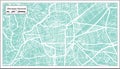 Clermont-Ferrand France City Map in Retro Style. Outline Map