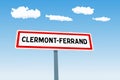 Clermont-Ferrand sign in France