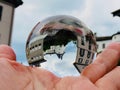 Clervaux castle in crystal ball