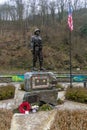 Statue for our liberators Clervaux Luxembourg. Royalty Free Stock Photo