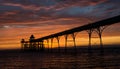 Clevedon Pier at sunset
