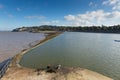 Clevedon Somerset England uk seafront and open air swimming pool at coast town near Bristol