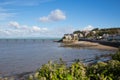 Clevedon Somerset pier and seafront at coast town near Bristol and Weston-super-mare