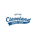 City of Cleveland lettering design. Cleveland, Ohio typography design. Vector and illustration.
