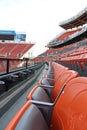 Cleveland Browns stadium seats. Royalty Free Stock Photo