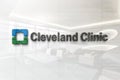 Cleveland clinic on glossy office wall realistic texture