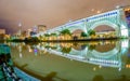 Cleveland downtown on cloudy day Royalty Free Stock Photo