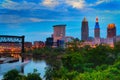 Cleveland at dusk Royalty Free Stock Photo