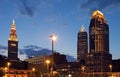 Cleveland evening time Royalty Free Stock Photo