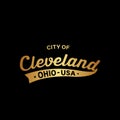 City of Cleveland lettering design. Cleveland, Ohio typography design. Vector and illustration.