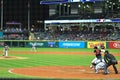 Batter at the plate, Cleveland Indians Baseball game Royalty Free Stock Photo