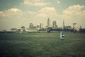 Cleveland from Lake Erie Royalty Free Stock Photo