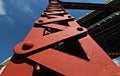 A red still bridge in Cleveland - OHIO - The Flats