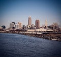 Cityscape of Downtown Cleveland, Ohio Royalty Free Stock Photo