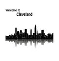 Cleveland, Ohio city silhouette Royalty Free Stock Photo