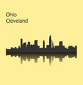 Cleveland, Ohio city silhouette Royalty Free Stock Photo