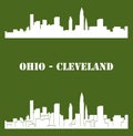 Cleveland, Ohio city silhouette Royalty Free Stock Photo