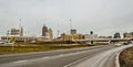 Cleveland ohio city skyline daytime Royalty Free Stock Photo