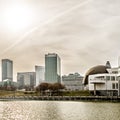 Cleveland ohio city skyline daytime Royalty Free Stock Photo