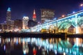 Cleveland Ohio Downtown City Skyline Cuyahoga River Royalty Free Stock Photo