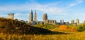 Cleveland Ohio downtown skyline panorama