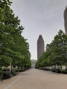 Cleveland Ohio Nature Walk Way buildings