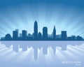 Cleveland, Ohio skyline silhouette