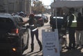 Volunteer collects mail-in ballot