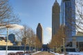 Cold winter day in downtown Cleveland, Ohio, USA